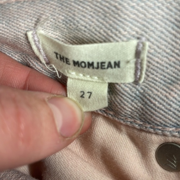 Madewell High Rise Mom Jeans Pink Denim Size 27 4 Overdyed Edition Small - Picture 5 of 8